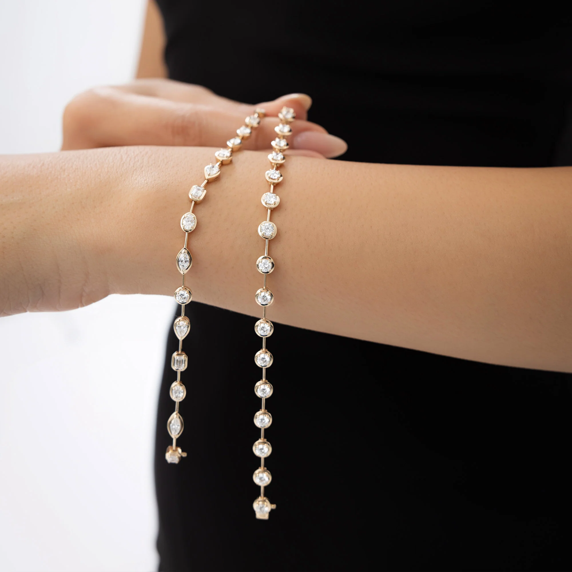 3.60 ctw 14k Round Lab Grown Diamond Bar Bracelet - Larissa - Image 6
