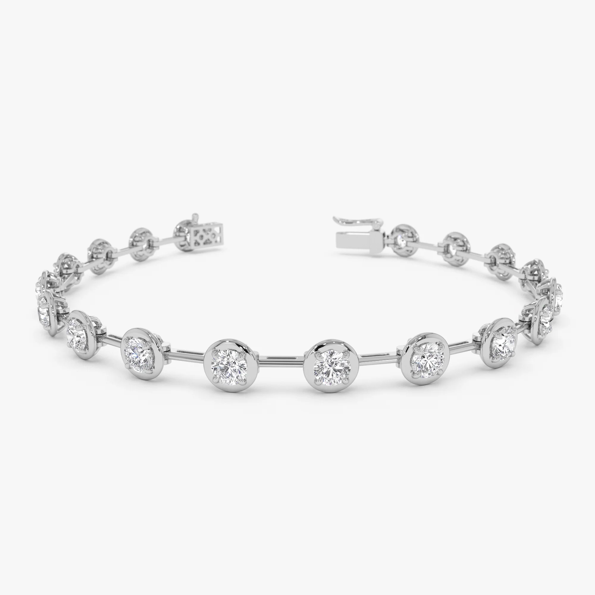 3.60 ctw 14k Round Lab Grown Diamond Bar Bracelet - Larissa - Image 8