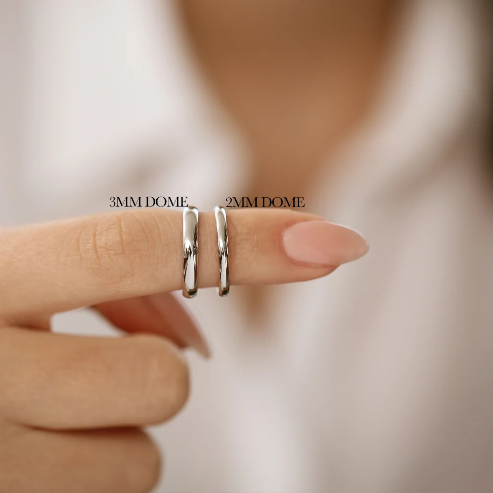 Platinum 2MM Dome Wedding Band - Image 4