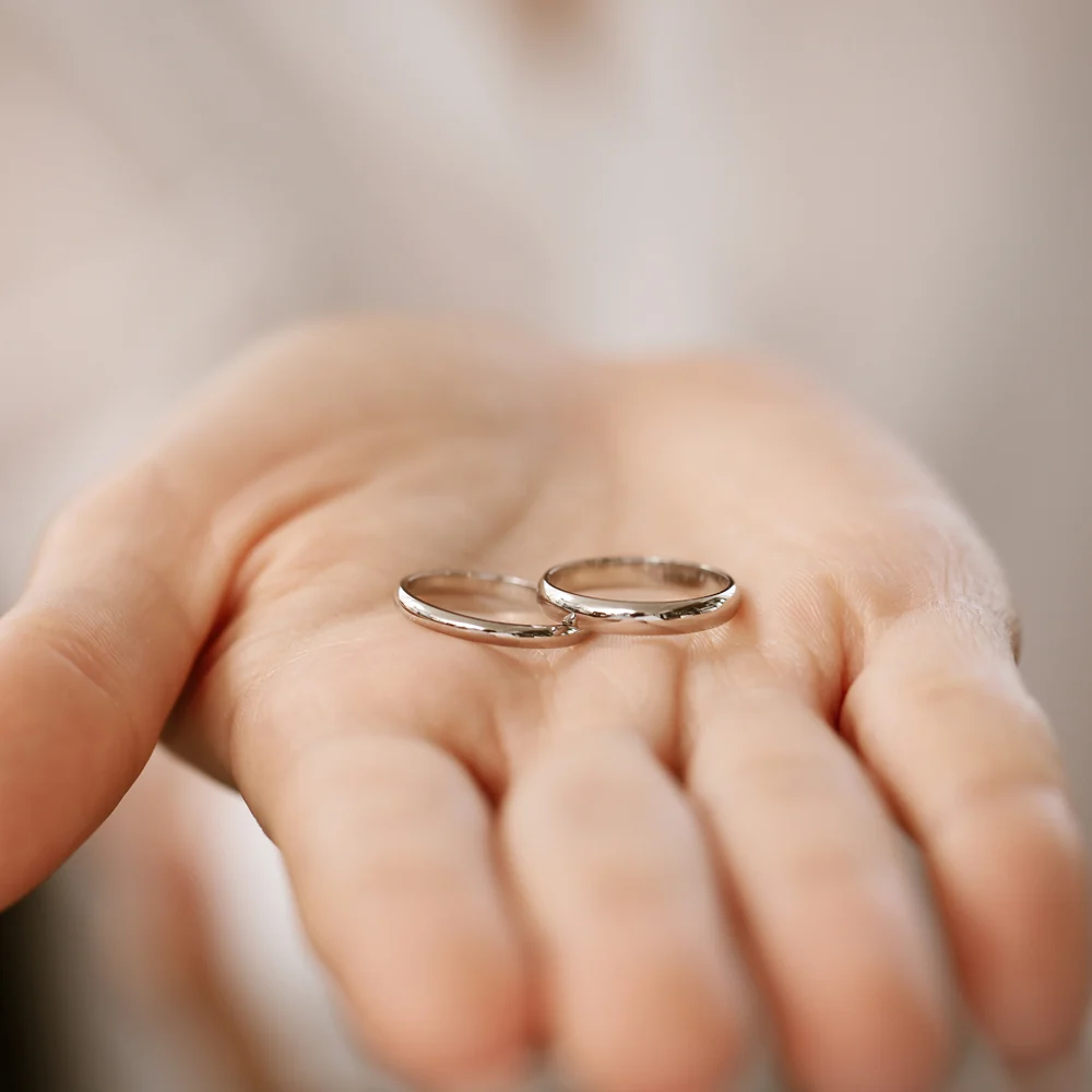 Platinum 2MM Dome Wedding Band - Image 5