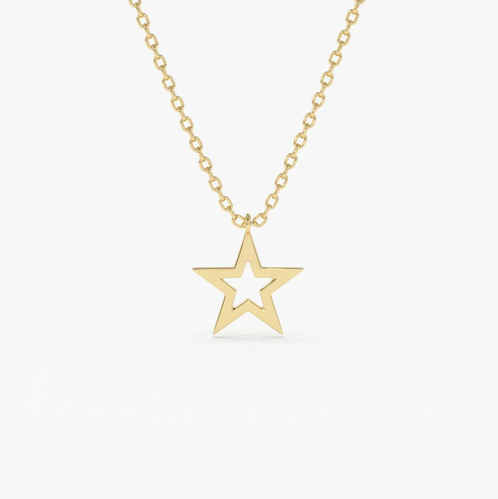 14k Star Necklace