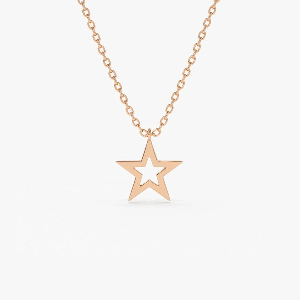 14k Star Necklace - Image 4
