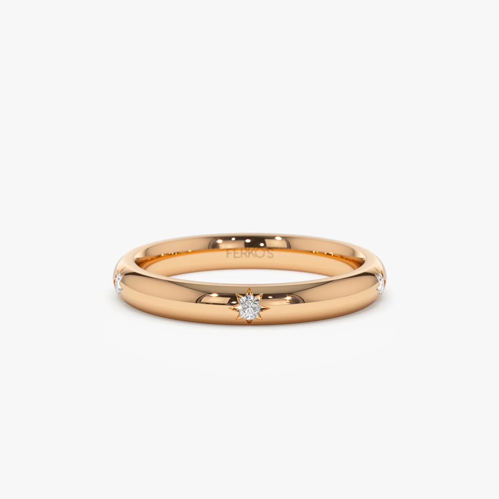Star Setting Full Eternity Diamond Ring in 14k - Image 4