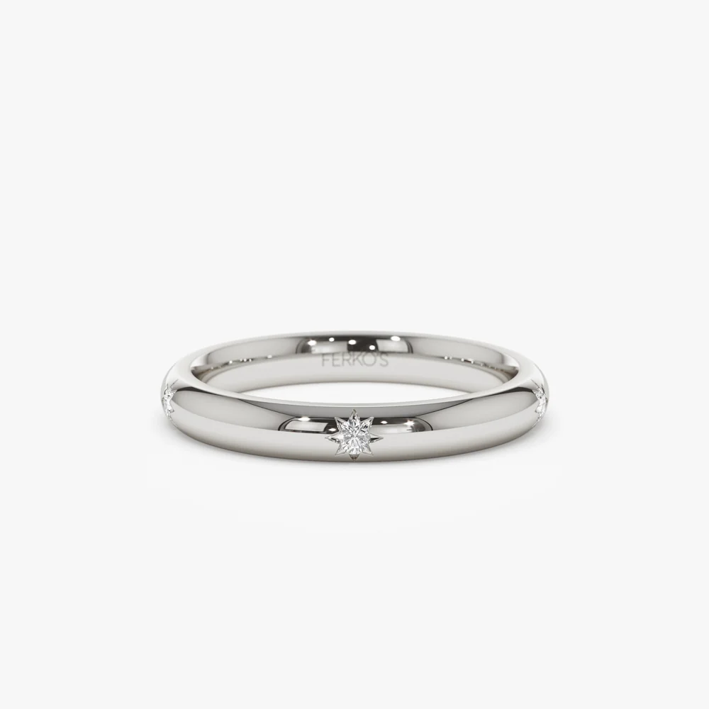 Star Setting Full Eternity Diamond Ring in 14k - Image 5